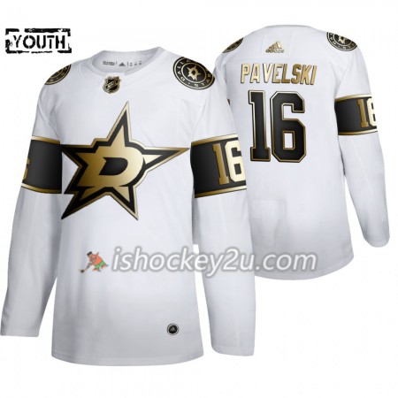 Børn NHL Dallas Stars Trøje Joe Pavelski 16 Adidas 2019-20 Golden Edition Hvid Authentic